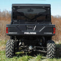 Rear windshield for Polaris Ranger XP UTV, dark tinted panel with black frame
