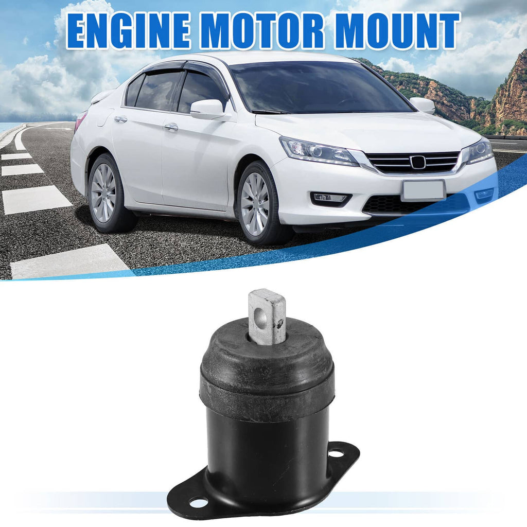 Black engine motor mount bushing with metal stud and circular mounting plate