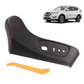 Black front driver seat trim panel with vent and control cutouts