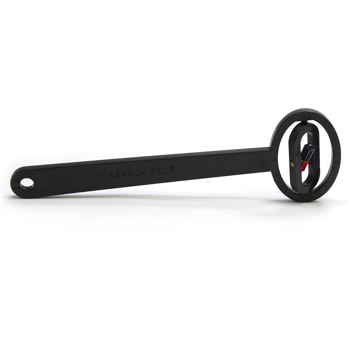 Magnetic pole detector bar with circular ring head and hole at handle end