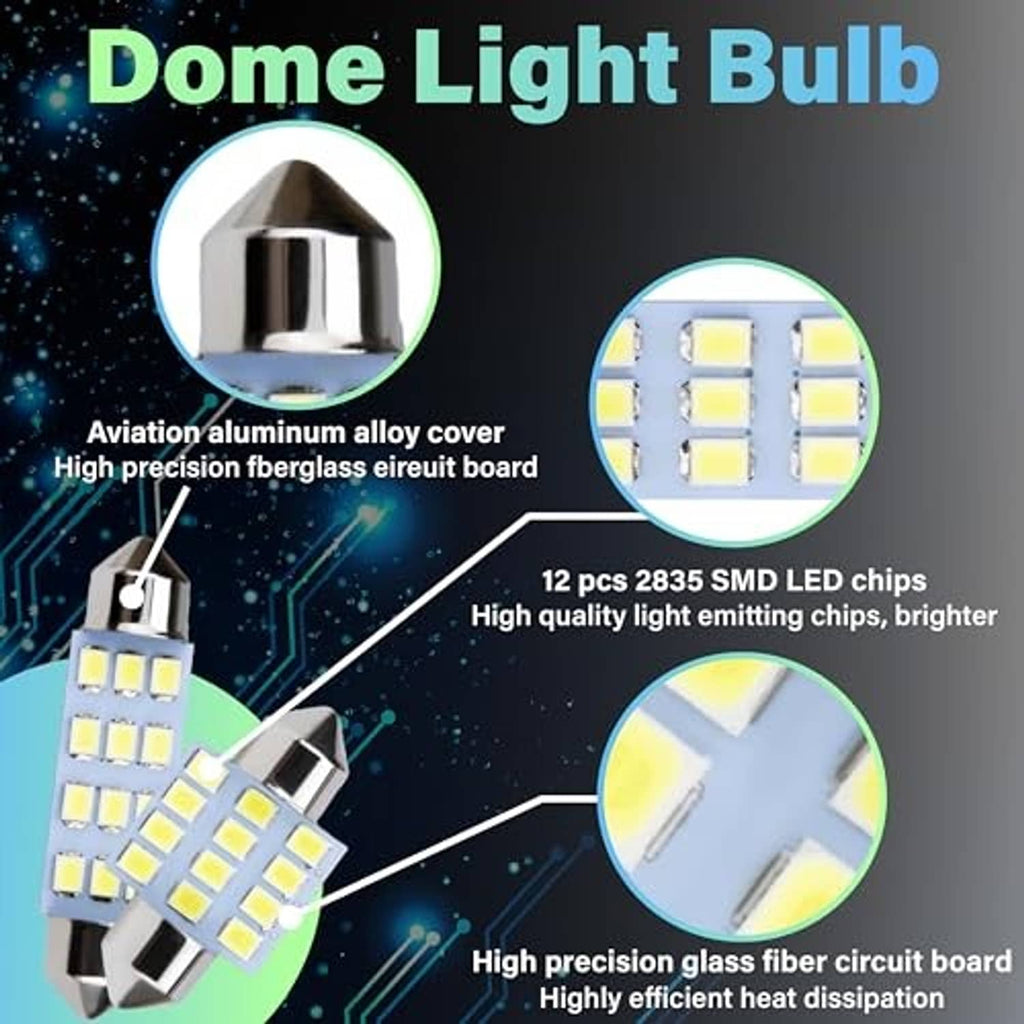 Chrome-topped LED dome light bulb with white LED chip board and heat-dissipation fins