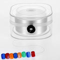 White 0.2mm elastic string roll on clear plastic spool for bracelets