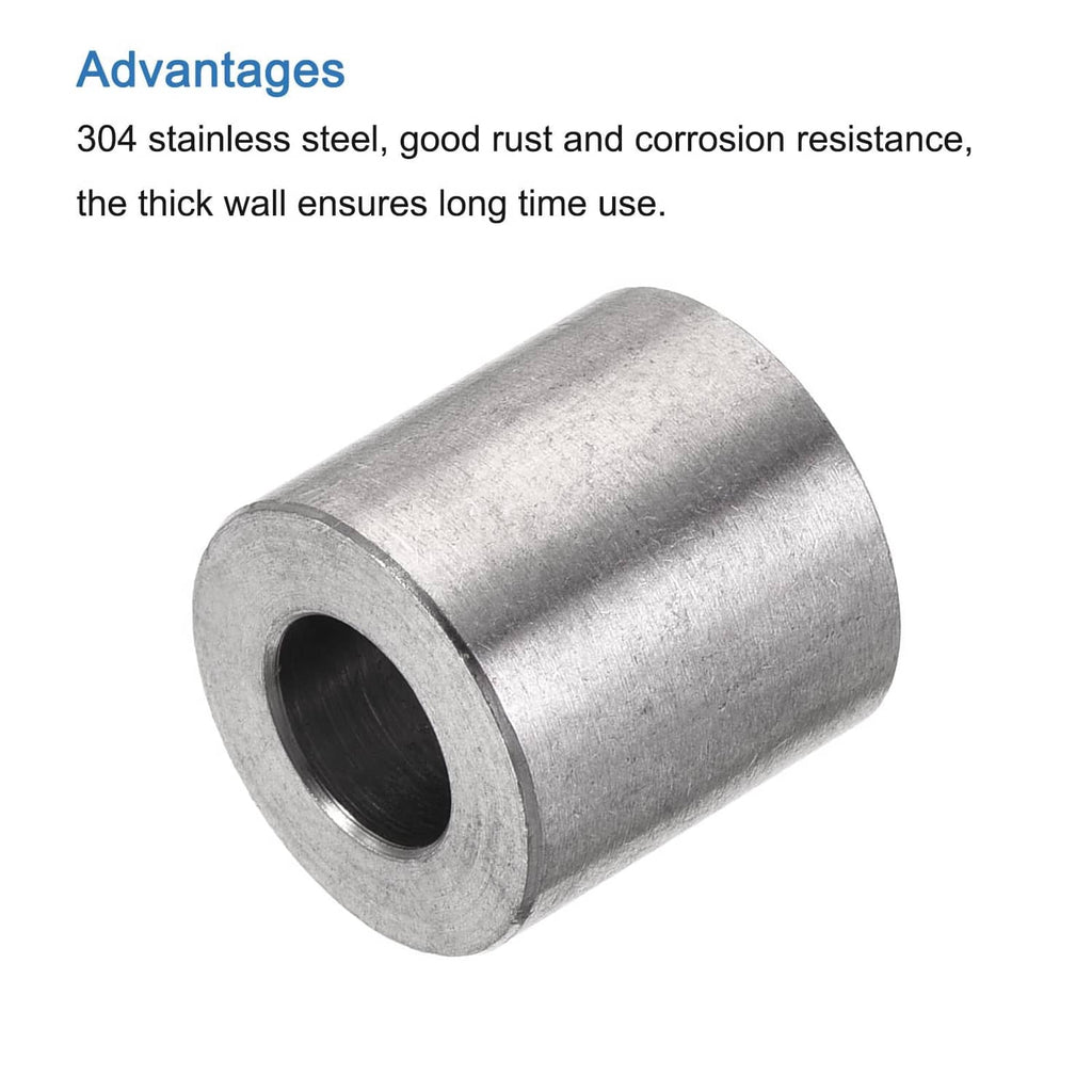 304 stainless steel weld coupling with open end and visible inner threads
