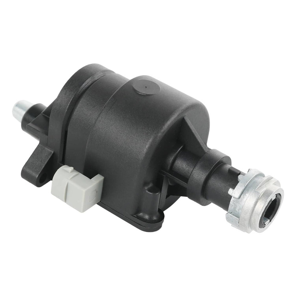 Ignition switch housing assembly, black plastic body with metal cylinder and connector