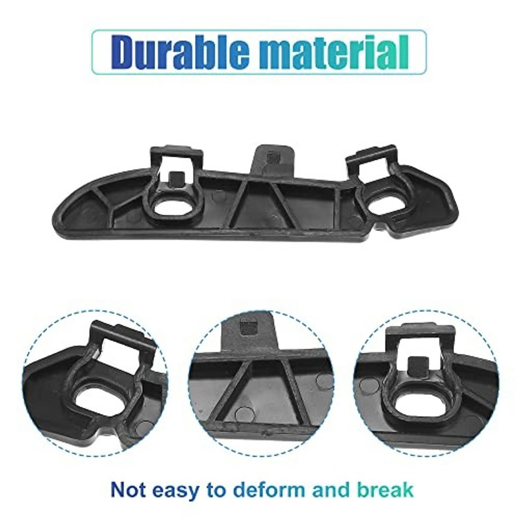 Black plastic mounting bracket with mounting tabs and circular hole opening