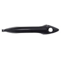 Front left exterior door handle, smooth black with circular keyhole opening