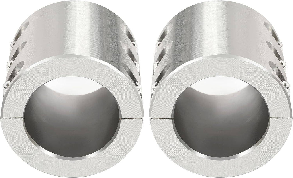 2-inch split-collar tube clamp set showing circular opening and outer ring (pair)