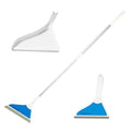 3-piece wet/dry sweeper set with white dustpan and blue squeegee scraper head