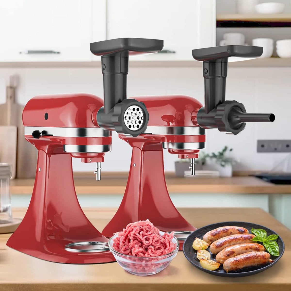 Black fruit and vegetable strainer attachment with spinning grinder head