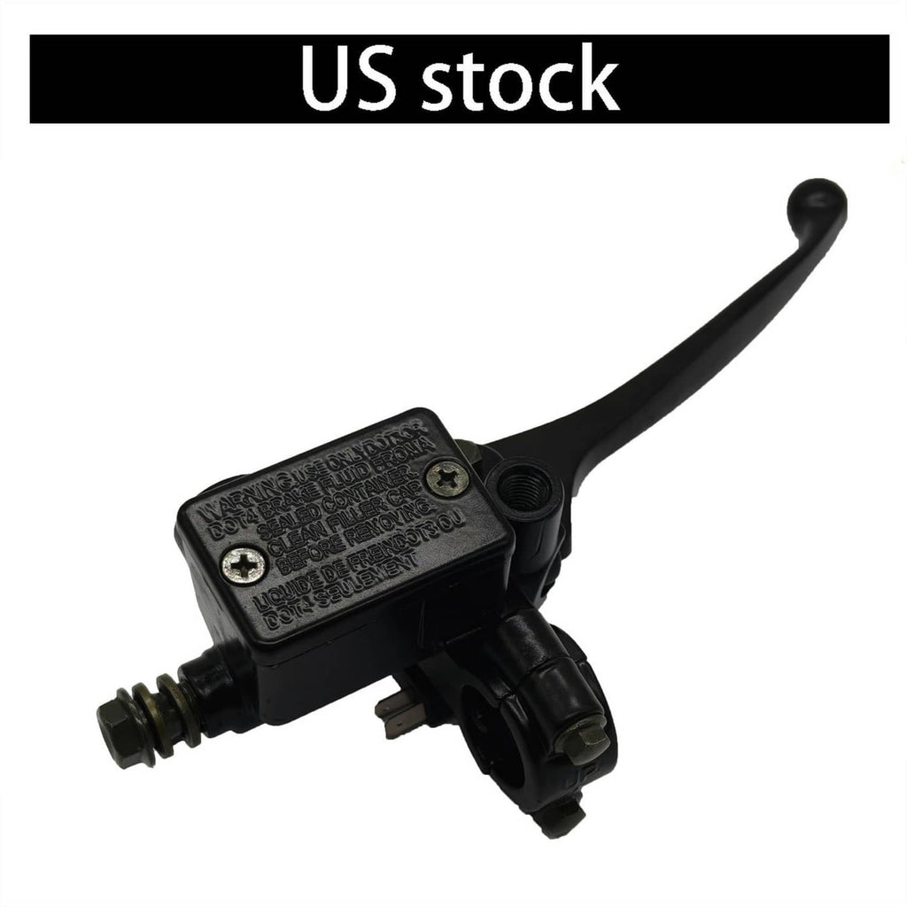 Black brake master cylinder with lever, compact housing for Suzuki motorcycles