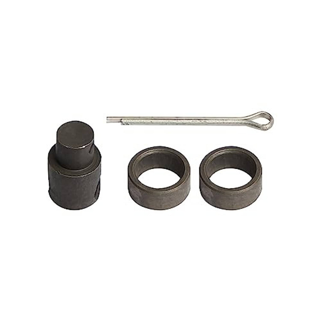 Transmission shifter bushing kit with two metal rings and a small pin tool