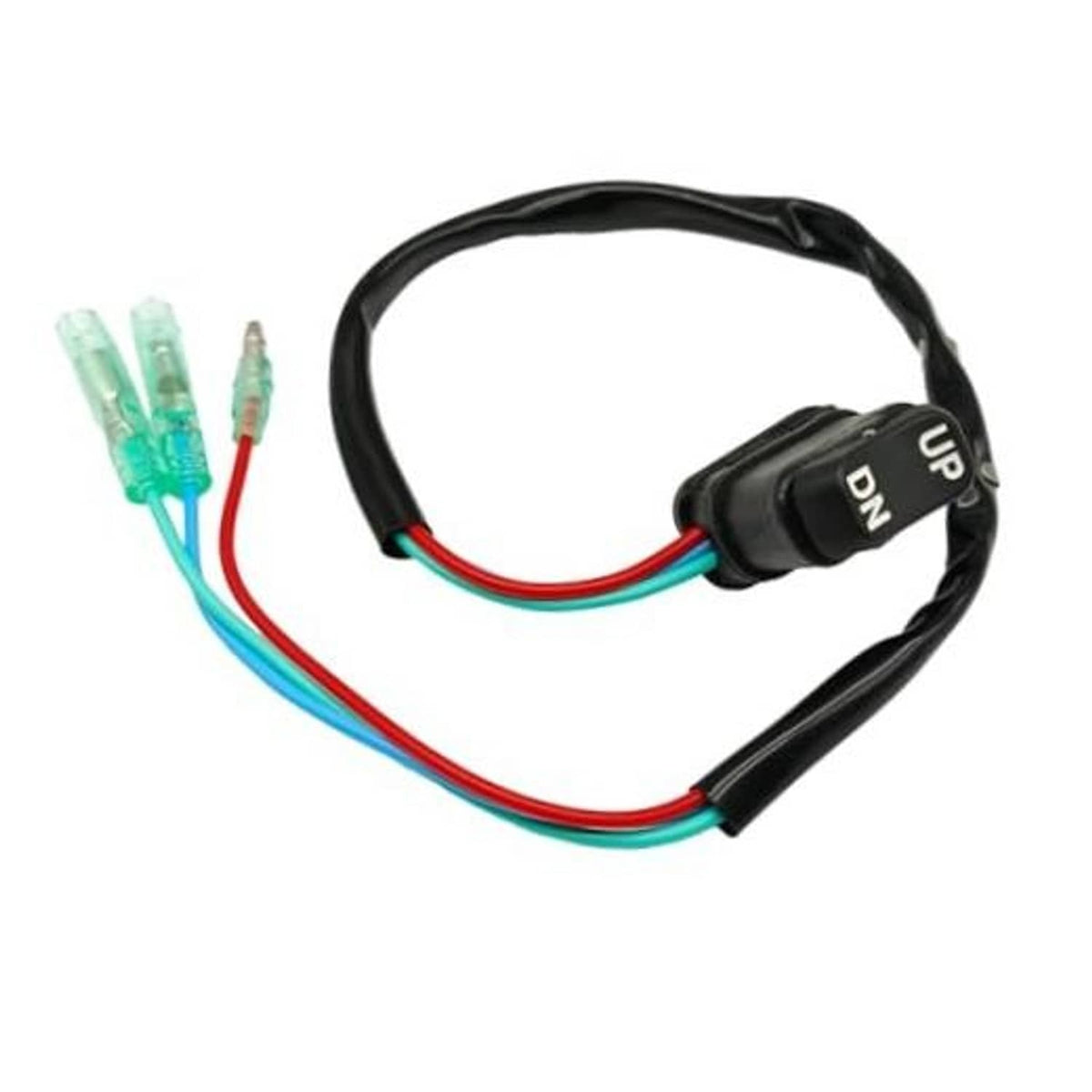 Trim & tilt switch with black wiring harness and up/down control rocker