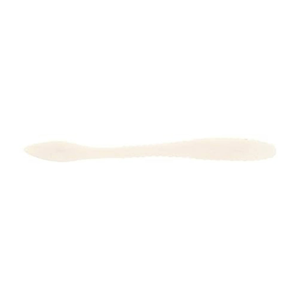 PowerBait Maxscent soft plastic worm bait in white pearl, profile view