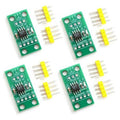 Set of four green PCB digital potentiometer modules with yellow pin headers