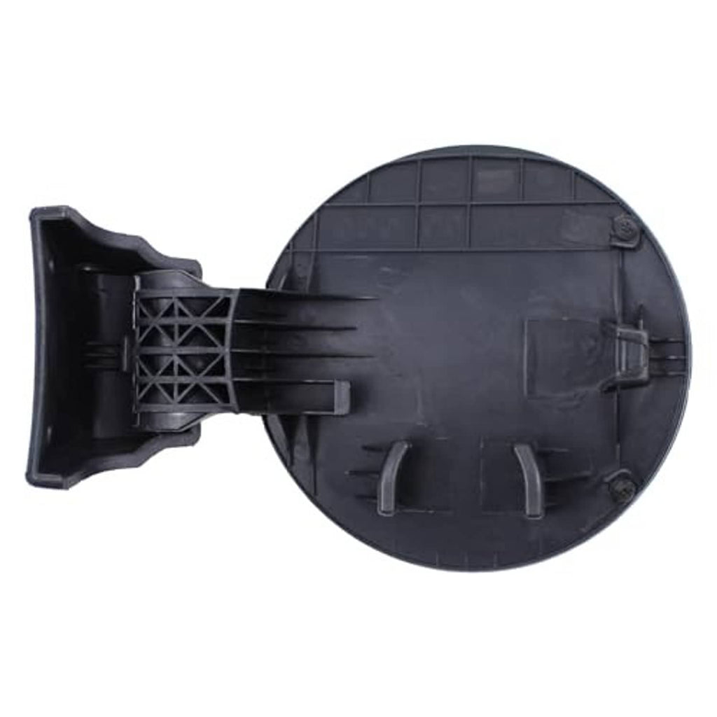 Fuel filler door cover back side with grille-style brace and support clips