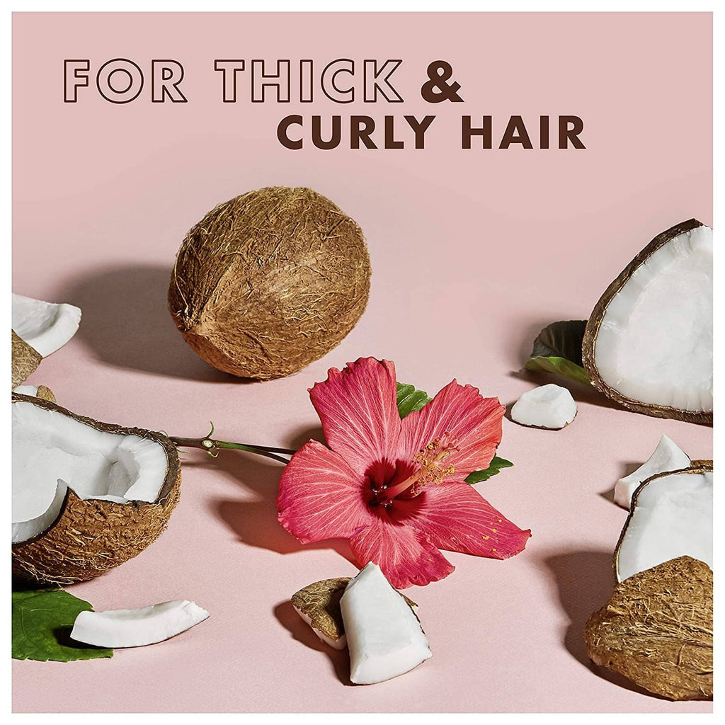 Hair care shampoo and conditioner set for thick and curly hair, bottle lineup