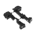 Black front bumper bracket retainer set with mounting hooks and tabs