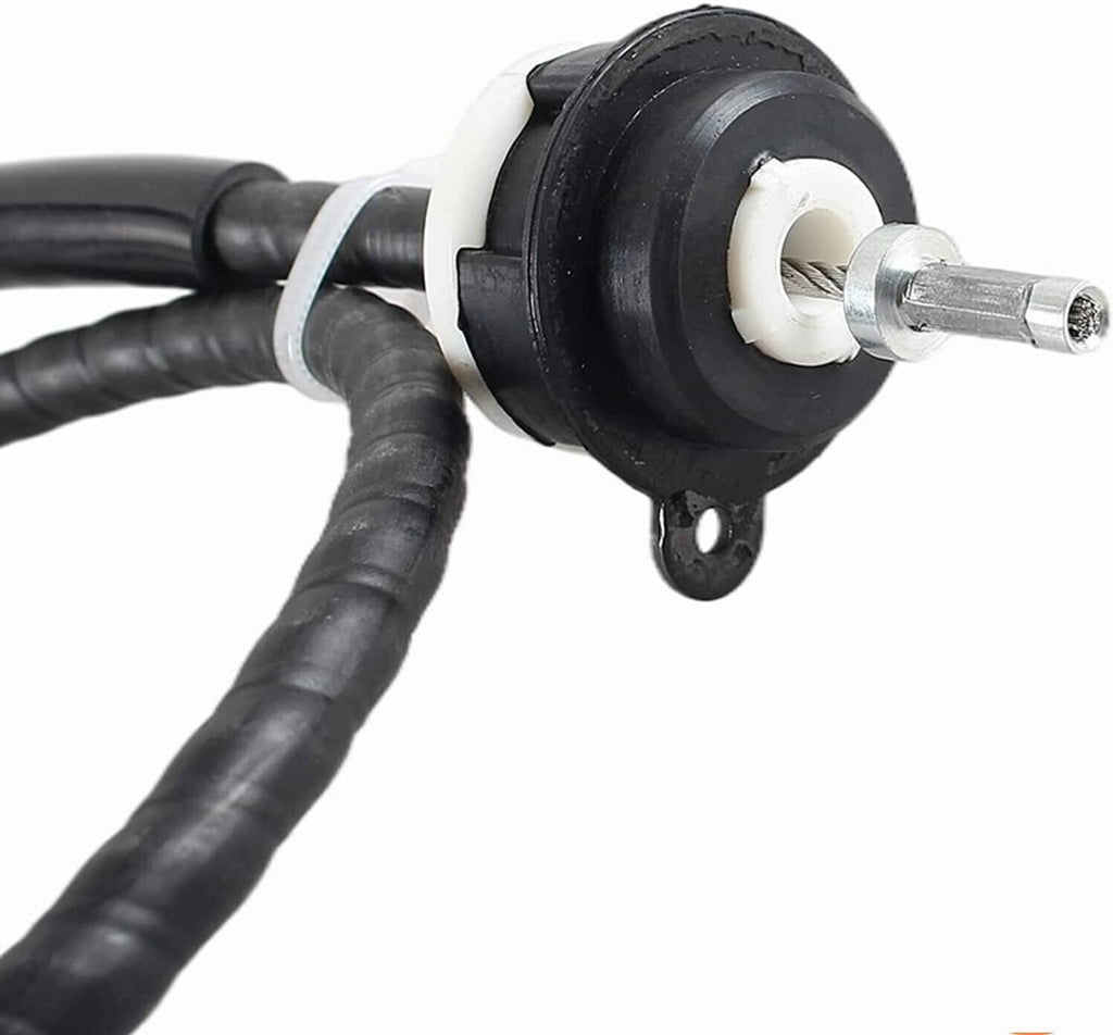 Clutch cable release pivot with black housing and silver adjustment rod