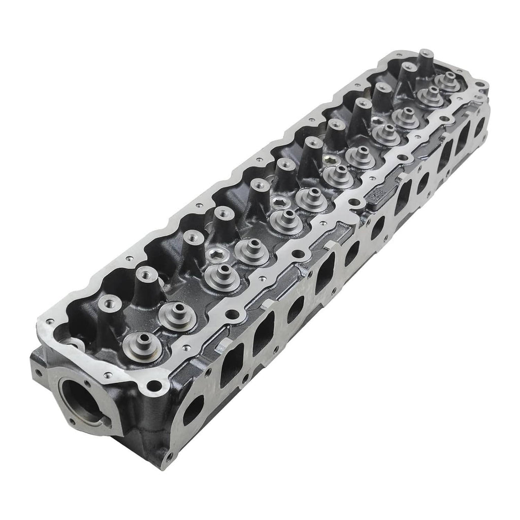 Cylinder head with valve seats, pushrod openings, and bolt holes