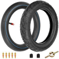 12.5x2.25 tire and inner tube set with valve caps and threaded stem tool