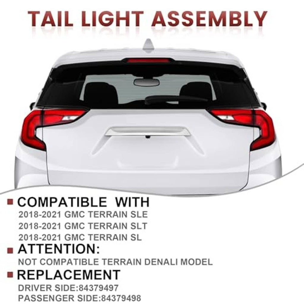 Rear tail light assembly with red lamps in black housing, mounted on vehicle