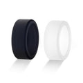 2-pack Oura ring covers: black and clear/transparent protective sleeves