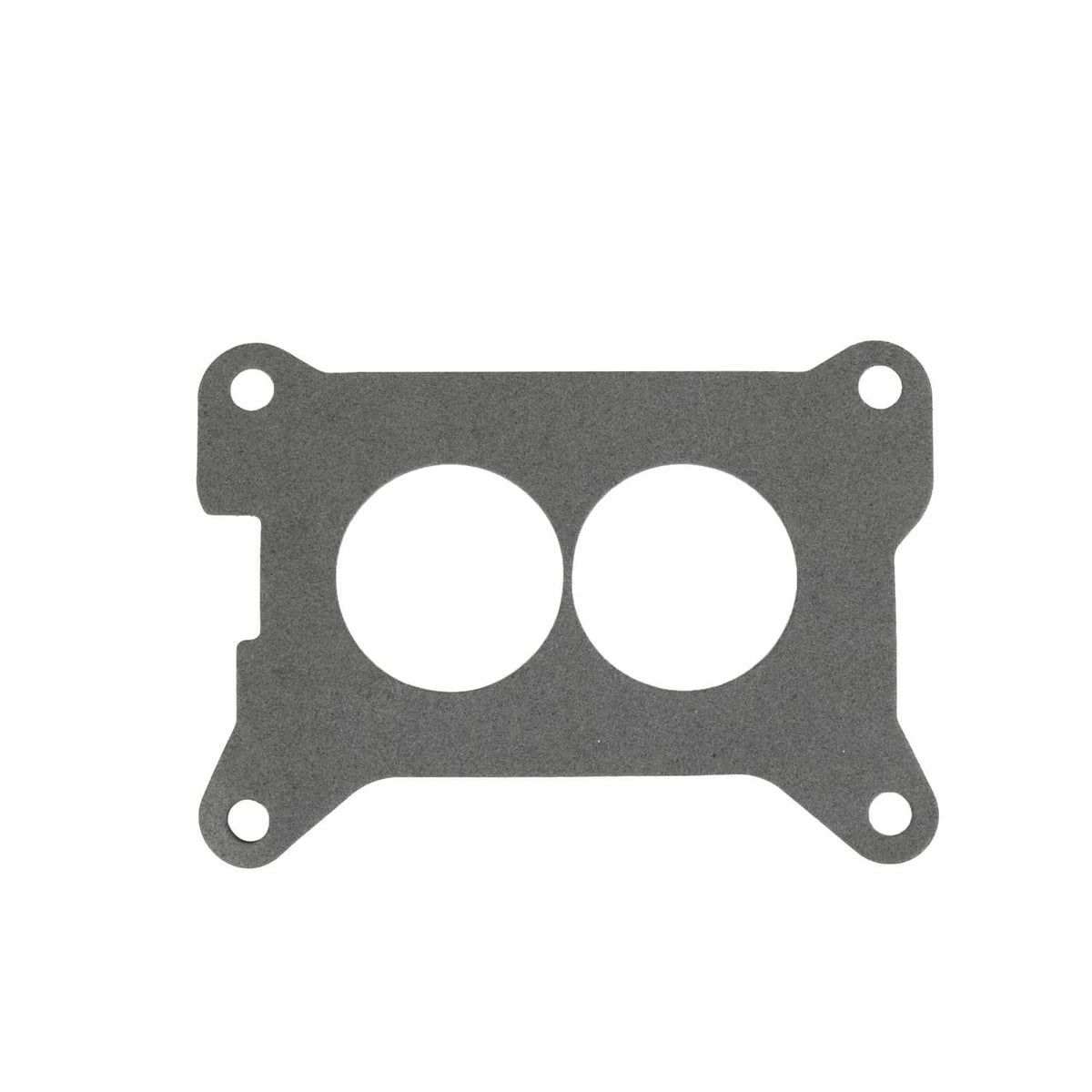 Two-hole carburetor intake gasket with mounting holes