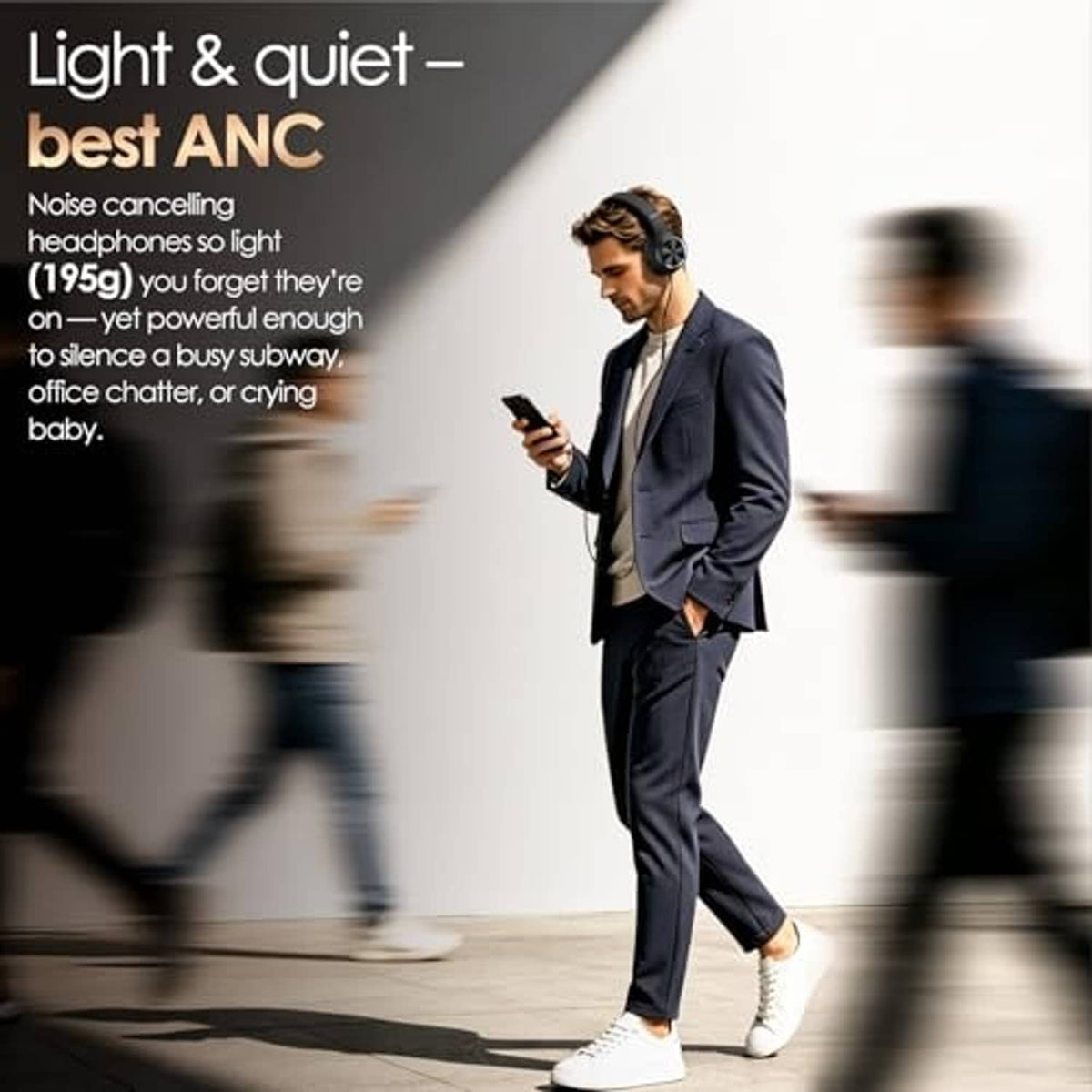 Black over-ear noise-cancelling headphones with cushioned earcups