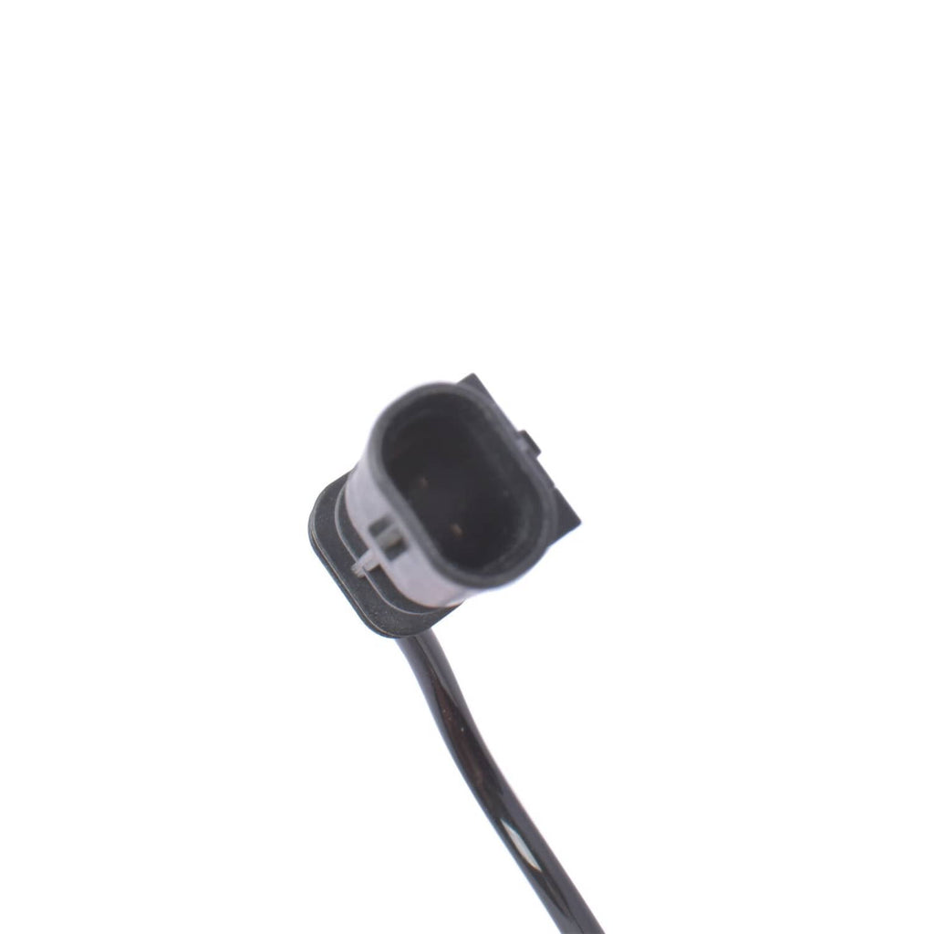 Black electrical connector with attached wire for front shock strut assembly