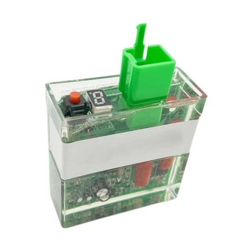 5-pin AC Racing CDI box motorcycle ignition control unit with green connector and LCD display