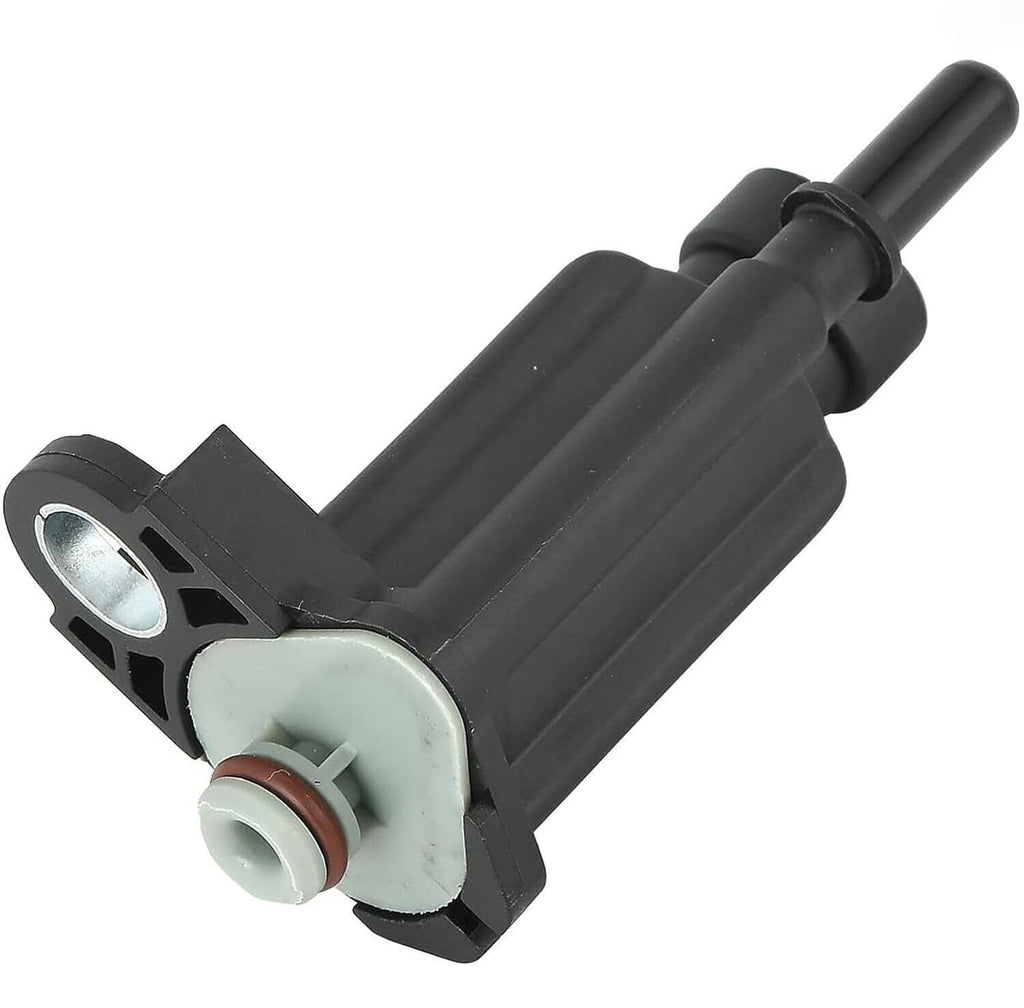 Black canister purge solenoid valve with gray mounting flange and red insulator