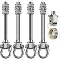 Stainless steel swing hanger set with four 180-degree bearing hooks