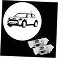 Car door projector lights with transparent housing and white car logo design