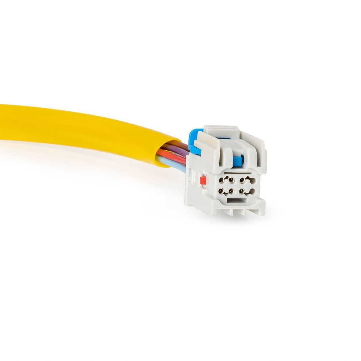 Steering torque sensor connector, white plug with pins and yellow wire