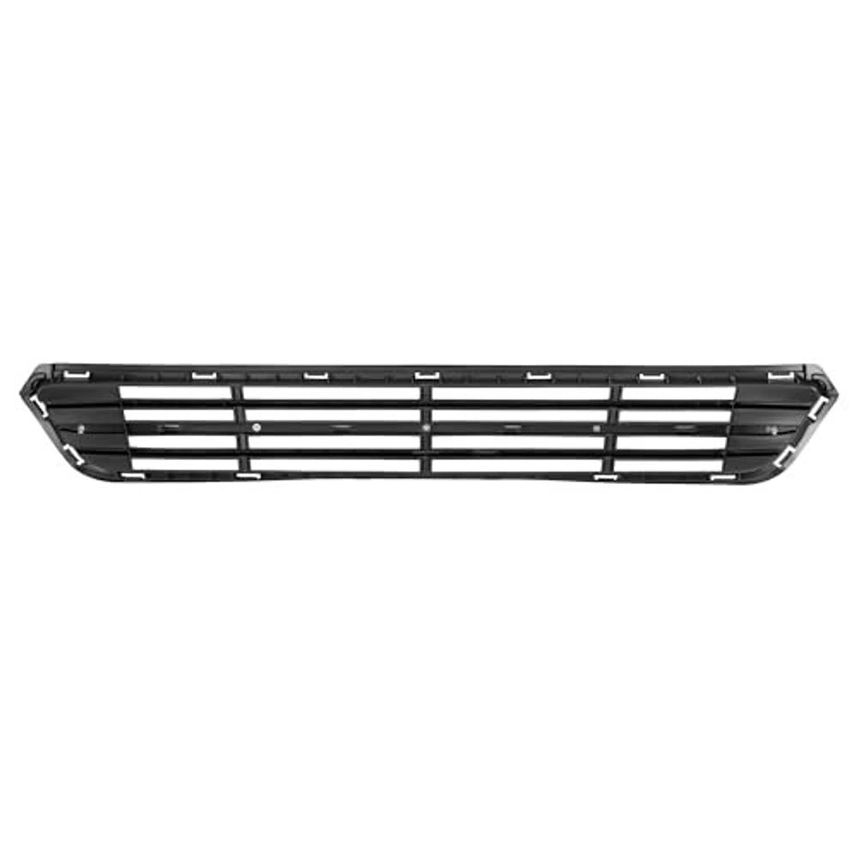 Lower front grille with black frame and silver horizontal bars