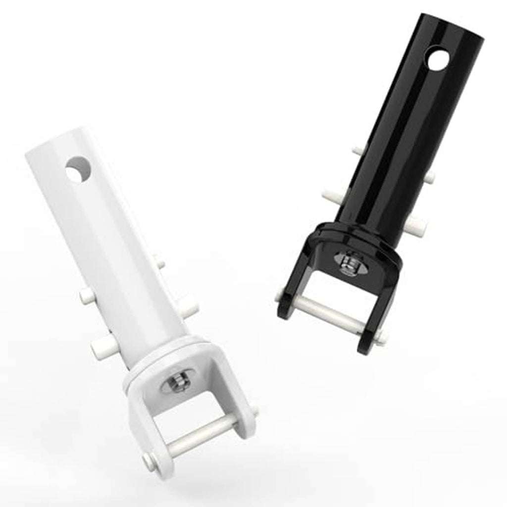 Pool vacuum replacement handle pair with swivel heads, white and black