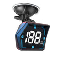 HUD GPS speedometer display unit with blue frame and 108 MPH digits