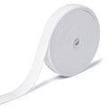 White 3/4 inch sewing elastic band roll with ribbed texture