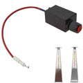 Electronic patio heater push-button igniter module with red cable and red button