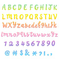 INFUNLY alphabet die cut set with multicolor letters and numbers sample