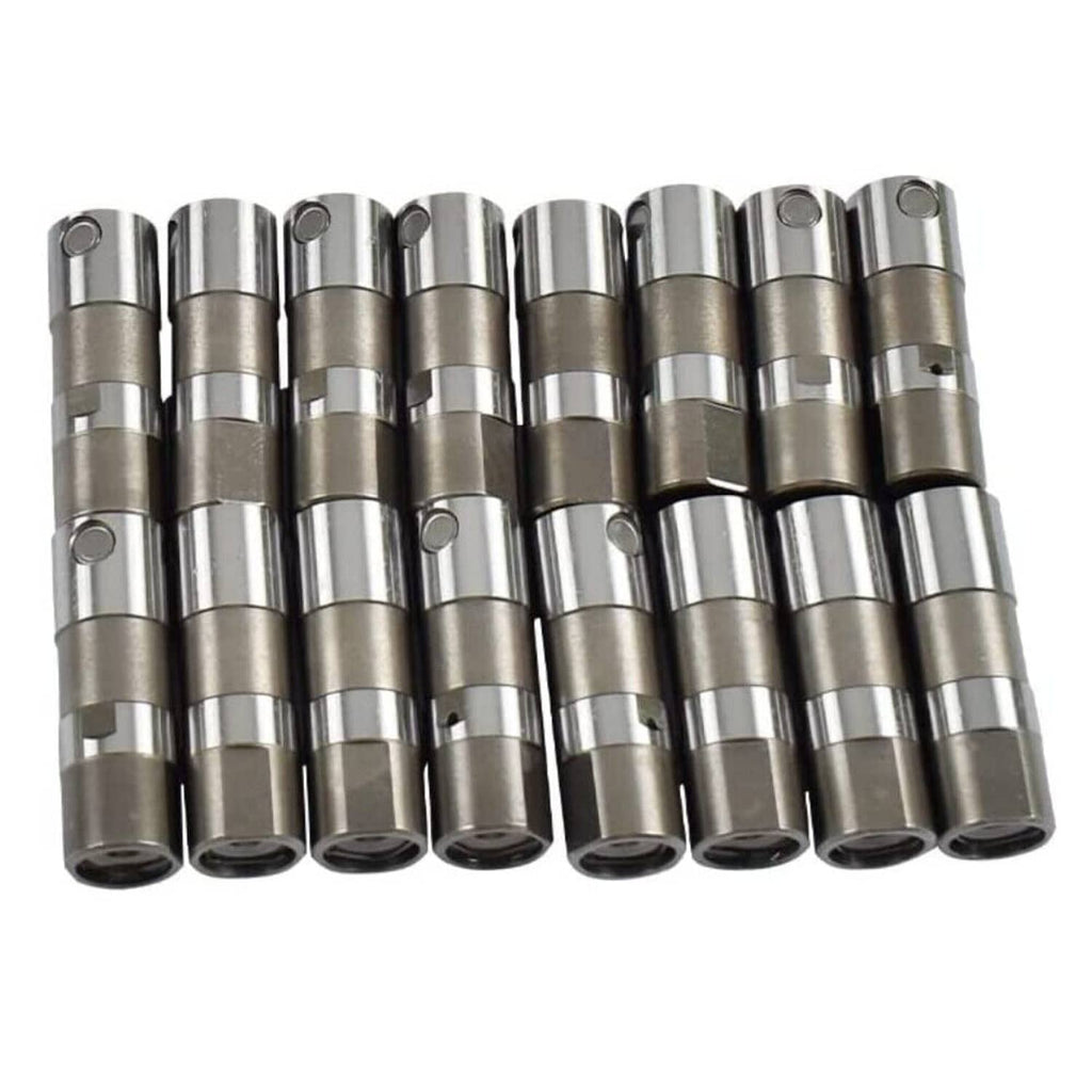 Metal cam lifter kit with multiple cylindrical lifters and domed tops