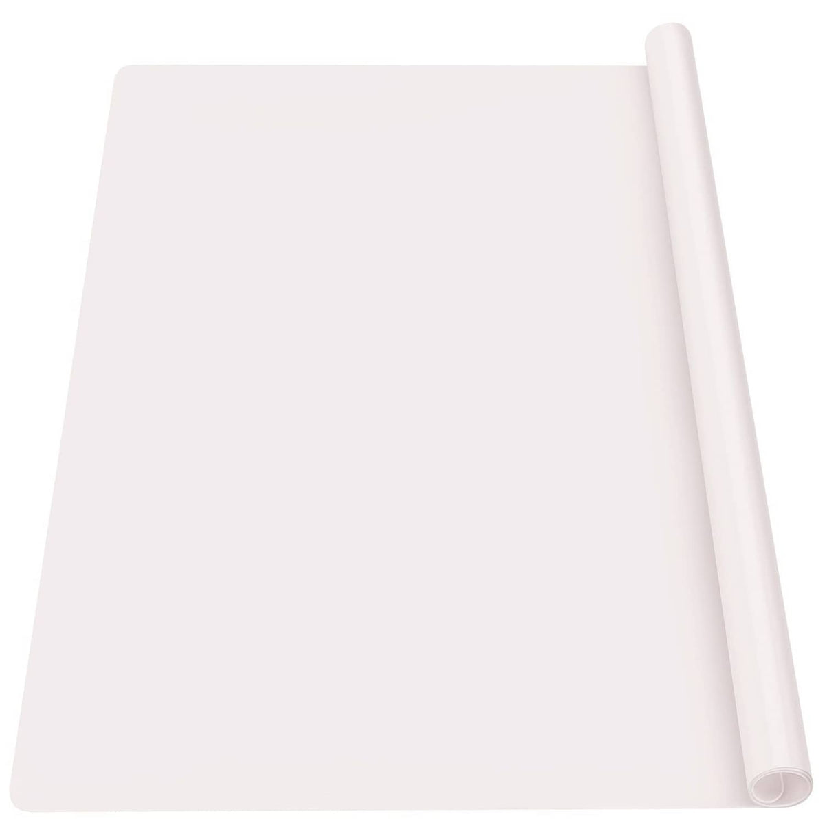Extra large silicone craft mat, pale light pink sheet with rolled edge