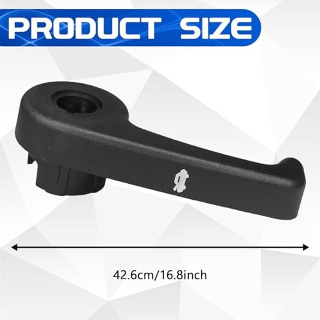 Black hood latch release handle bar with round end and latch mounting opening