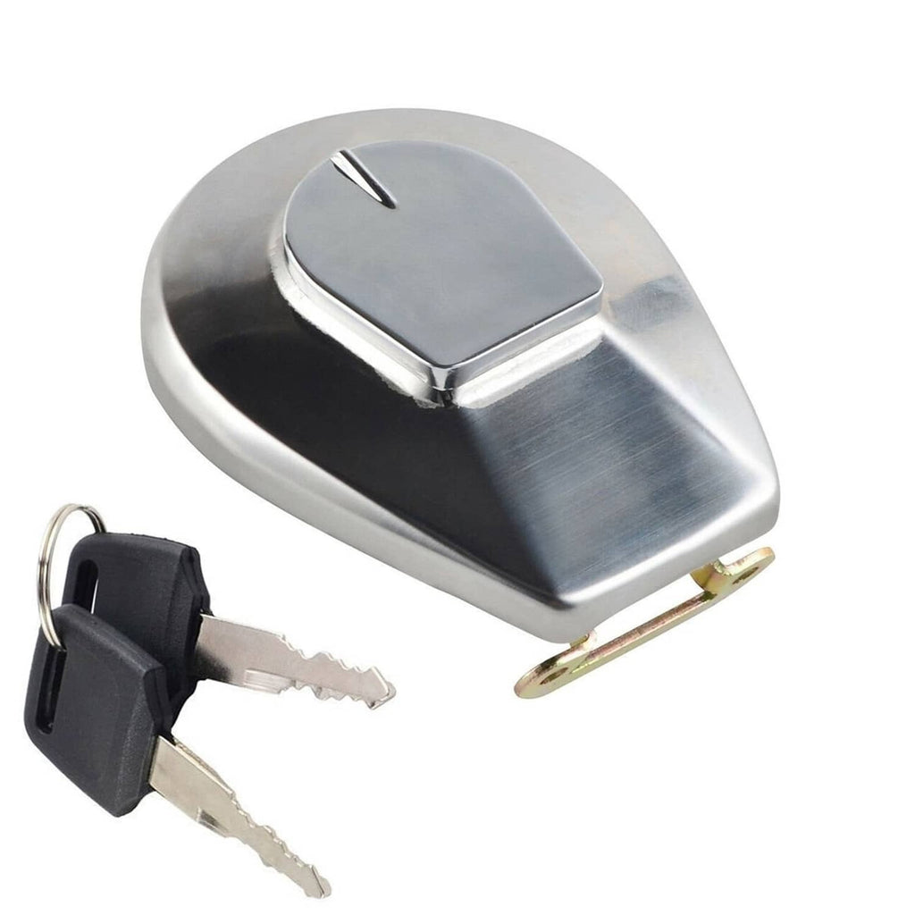 Fuel tank lock cap with chrome cover and two keys