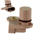 Camshaft position sensor with beige housing and electrical plug connector