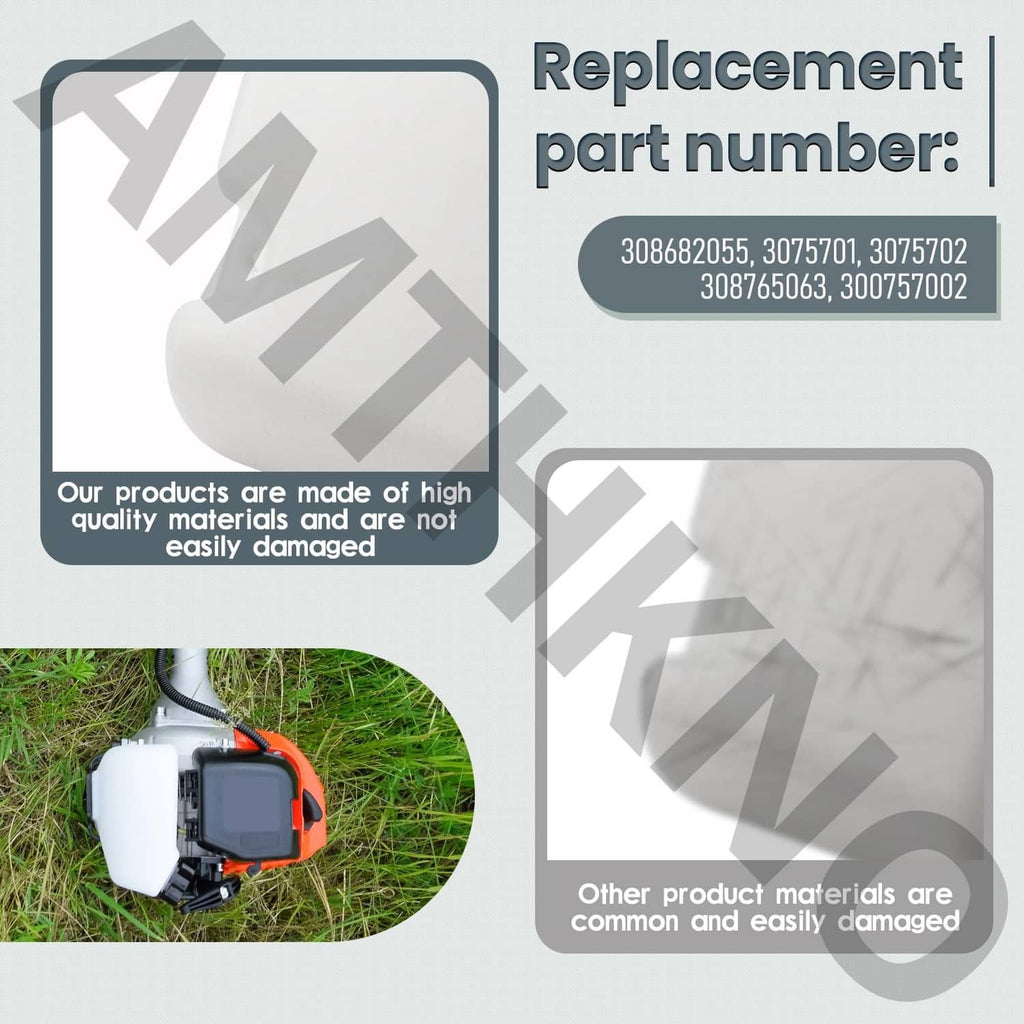 White replacement fuel tank assembly with fuel line and black cap