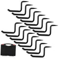 16 black screw-in tree step hooks, multiple L-shaped hunting steps