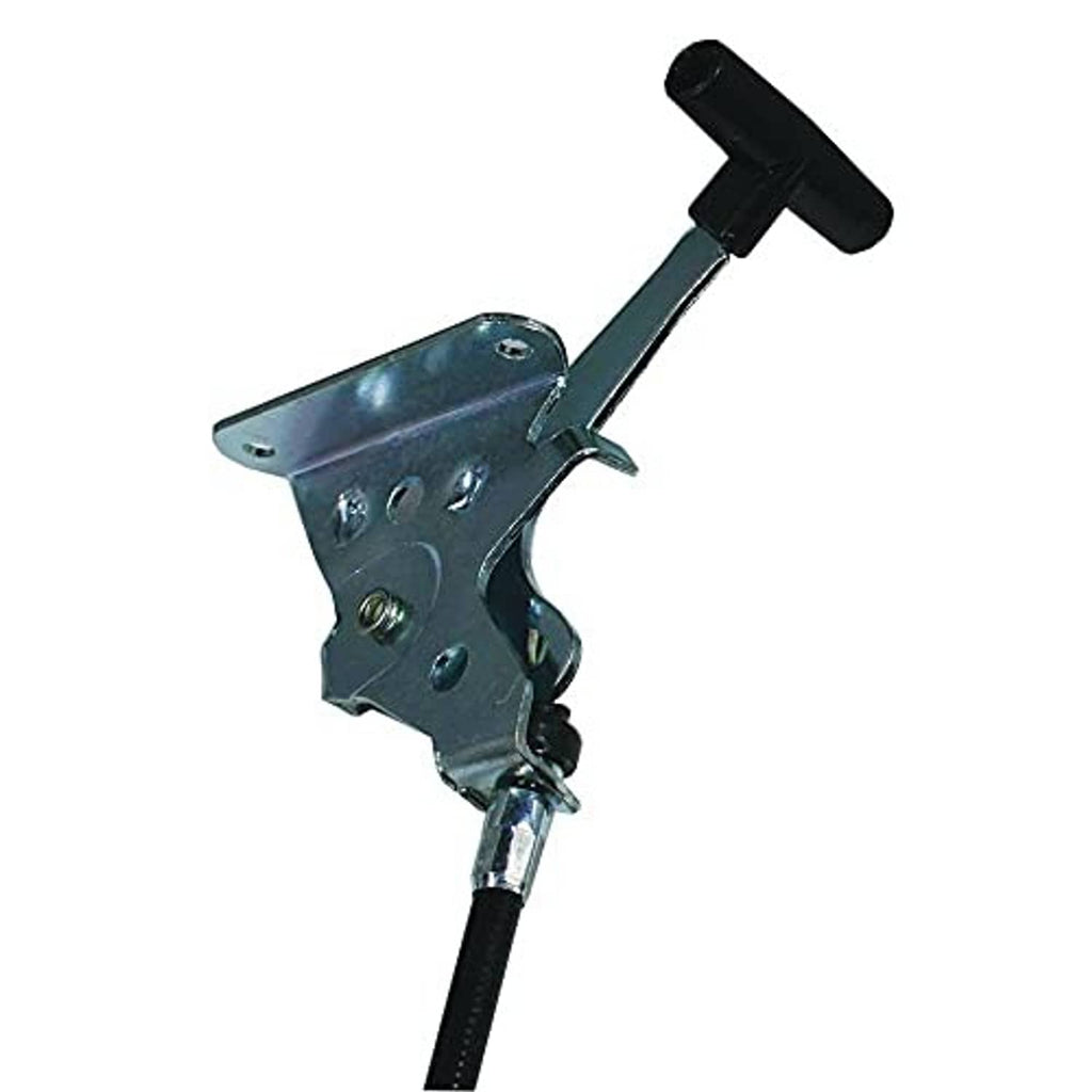 Throttle cable actuator with black handle and cable connection