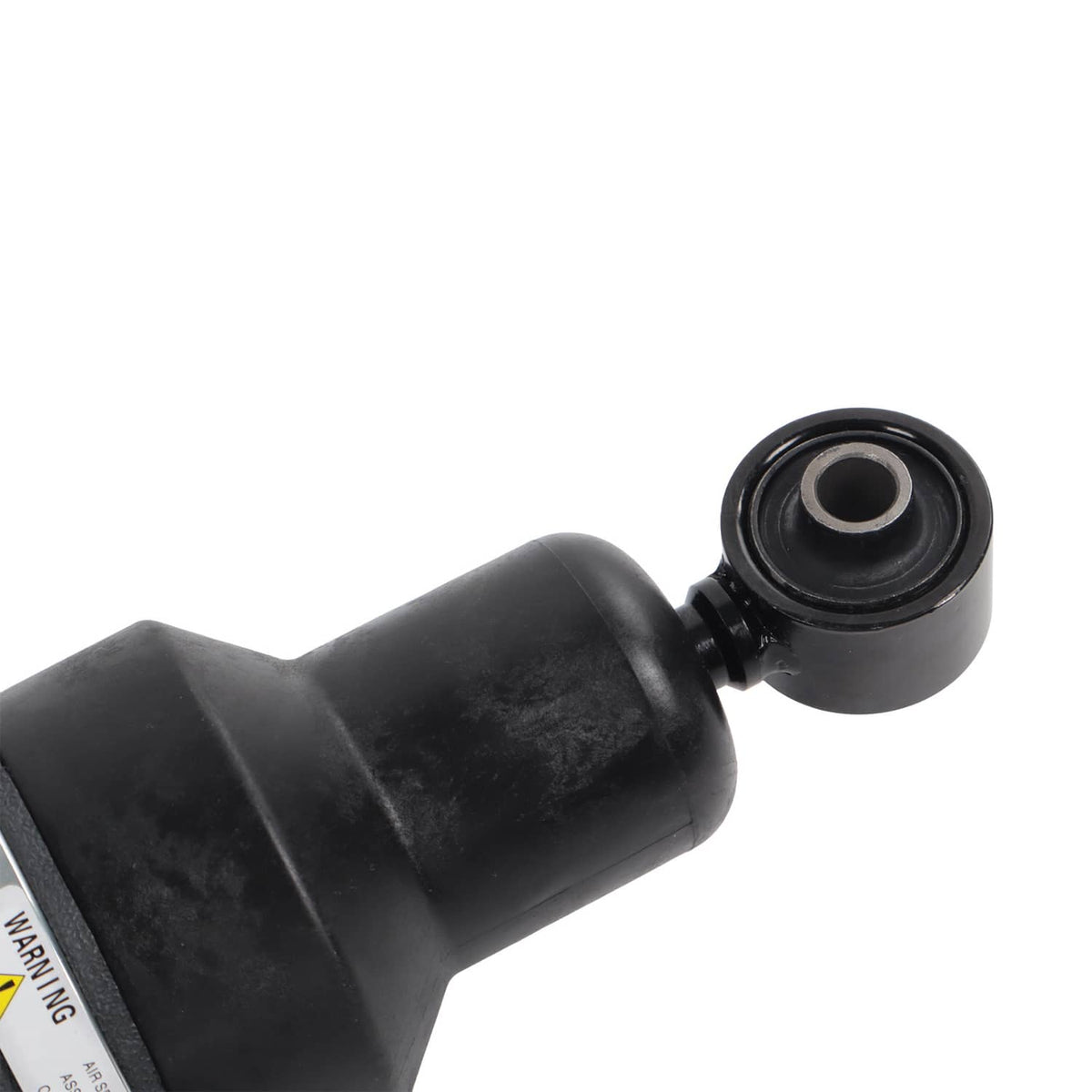 Pair of rear air suspension shock struts, close-up of bottom bushing and mounting end