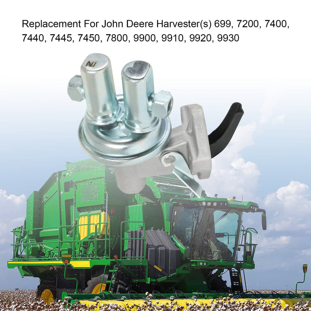 Fuel lift transfer pump with double-tube top and metal vacuum style inlet
